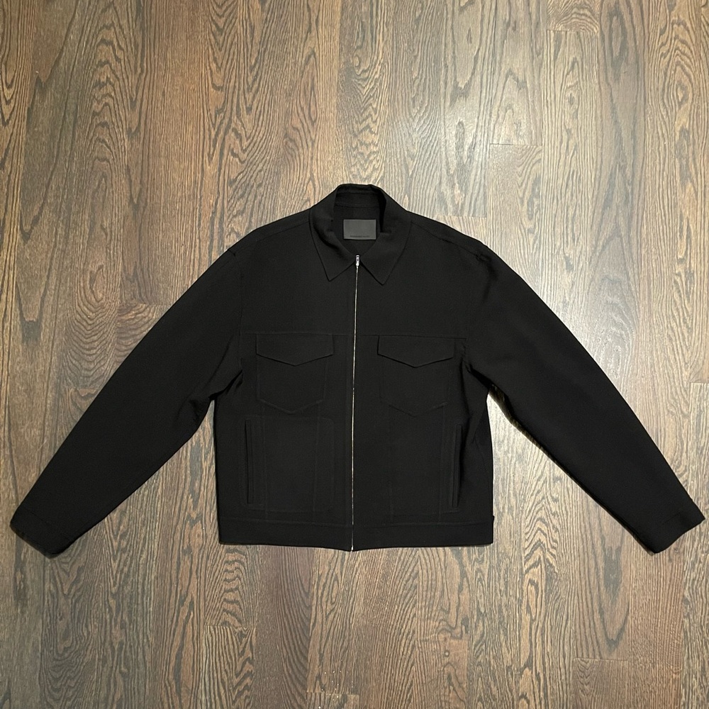 Alexander Wang Stylish Black Zip Up Jacket - Size M